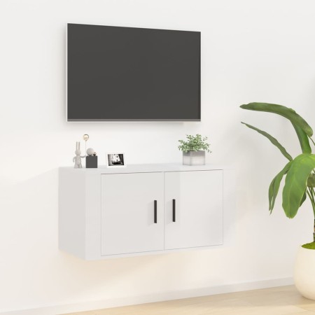 Mueble para TV de pared blanco brillante 80x34,5x40 cm de vidaXL, Muebles TV - Ref: Foro24-816626, Precio: 40,73 €, Descuento: %