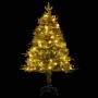 Weihnachtsbaum mit LED und Tannenzapfen aus grünem PVC und PE 120 cm von vidaXL, Weihnachtsbäume - Ref: Foro24-344287, Preis:...