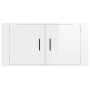 Mueble para TV de pared blanco brillante 80x34,5x40 cm de vidaXL, Muebles TV - Ref: Foro24-816626, Precio: 40,73 €, Descuento: %