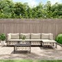 Gartenmöbel-Set 6-teilig anthrazitfarbene Kissen PE-Rattan von vidaXL, Outdoor-Sofas - Ref: Foro24-3186744, Preis: 445,07 €, ...