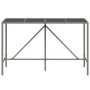 Mesa alta bar con superficie vidrio ratán PE gris 180x70x110 cm de vidaXL, Mesas de jardín - Ref: Foro24-362592, Precio: 90,1...