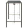 Mesa alta bar con superficie vidrio ratán PE gris 180x70x110 cm de vidaXL, Mesas de jardín - Ref: Foro24-362592, Precio: 90,1...