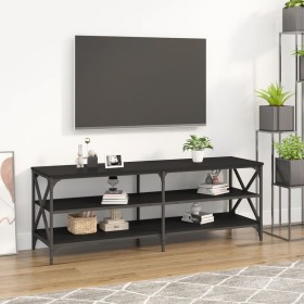 Mueble de TV madera contrachapada negro 140x40x50 cm de vidaXL, Muebles TV - Ref: Foro24-826724, Precio: 74,99 €, Descuento: %