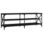 TV stand made of black plywood wood 140x40x50 cm by vidaXL, TV Furniture - Ref: Foro24-826724, Price: 74,21 €, Discount: %