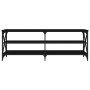 TV stand made of black plywood wood 140x40x50 cm by vidaXL, TV Furniture - Ref: Foro24-826724, Price: 74,21 €, Discount: %