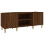 Brown oak plywood record cabinet 121x38x48 cm by vidaXL, CD and DVD storage - Ref: Foro24-831932, Price: 96,04 €, Discount: %