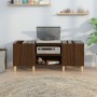 Brown oak plywood record cabinet 121x38x48 cm by vidaXL, CD and DVD storage - Ref: Foro24-831932, Price: 96,04 €, Discount: %