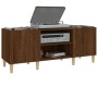 Brown oak plywood record cabinet 121x38x48 cm by vidaXL, CD and DVD storage - Ref: Foro24-831932, Price: 96,04 €, Discount: %