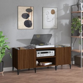 Brown oak plywood disc cabinet 121x38x48 cm by vidaXL, CD and DVD storage - Ref: Foro24-831940, Price: 107,99 €, Discount: %