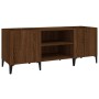 Brown oak plywood disc cabinet 121x38x48 cm by vidaXL, CD and DVD storage - Ref: Foro24-831940, Price: 107,70 €, Discount: %