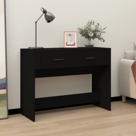 Mesa consola madera contrachapada negro 100x39x75 cm de vidaXL, Mesas - Ref: Foro24-816777, Precio: 73,16 €, Descuento: %