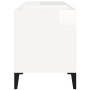 Glossy white plywood disc cabinet 84.5x38x48 cm by vidaXL, CD and DVD storage - Ref: Foro24-831951, Price: 71,99 €, Discount: %