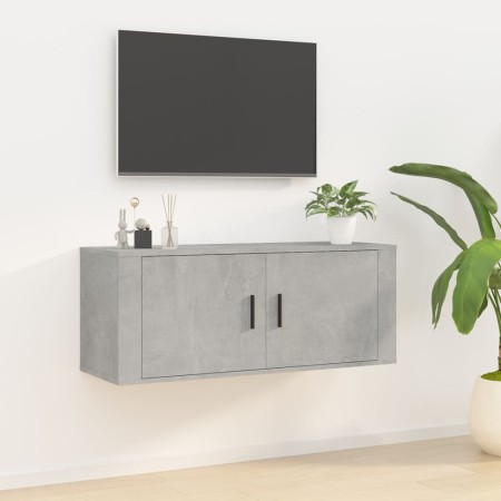 Concrete gray wall TV cabinet 100x34.5x40 cm by vidaXL, TV Furniture - Ref: Foro24-816636, Price: 65,93 €, Discount: %