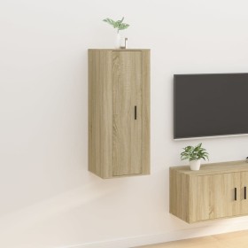 Sonoma oak wall-mounted TV cabinet 40x34.5x100 cm by vidaXL, TV Furniture - Ref: Foro24-816683, Price: 57,91 €, Discount: %