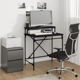 Black iron and plywood desk 80x50x90 cm by vidaXL, Desks - Ref: Foro24-826704, Price: 56,62 €, Discount: %