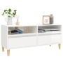 Mueble de TV madera contrachapada blanco brillo 100x34,5x44,5cm de vidaXL, Muebles TV - Ref: Foro24-831895, Precio: 68,26 €, ...