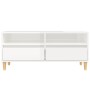 Mueble de TV madera contrachapada blanco brillo 100x34,5x44,5cm de vidaXL, Muebles TV - Ref: Foro24-831895, Precio: 68,26 €, ...