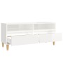 Mueble de TV madera contrachapada blanco brillo 100x34,5x44,5cm de vidaXL, Muebles TV - Ref: Foro24-831895, Precio: 68,26 €, ...