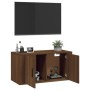 Mueble para TV de pared roble marrón 80x34,5x40 cm de vidaXL, Muebles TV - Ref: Foro24-816631, Precio: 59,99 €, Descuento: %