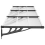 Black and transparent polycarbonate door canopy 297.5x90cm by vidaXL, Awnings - Ref: Foro24-153687, Price: 117,78 €, Discount: %