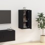 Black wall TV cabinet 40x34.5x80 cm by vidaXL, TV Furniture - Ref: Foro24-816673, Price: 37,97 €, Discount: %