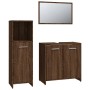 Set de muebles baño 3 pzas madera contrachapada roble marrón de vidaXL, Muebles de baño - Ref: Foro24-3154408, Precio: 89,85 ...