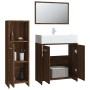 Set de muebles baño 3 pzas madera contrachapada roble marrón de vidaXL, Muebles de baño - Ref: Foro24-3154408, Precio: 89,85 ...