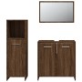 Set de muebles baño 3 pzas madera contrachapada roble marrón de vidaXL, Muebles de baño - Ref: Foro24-3154408, Precio: 89,85 ...