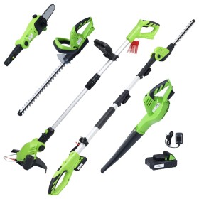 5-Piece Cordless Garden Power Tool Set by vidaXL, Motorized Equipment Sets for Outdoor Use - Ref: Foro24-3154938, Price: 379,...