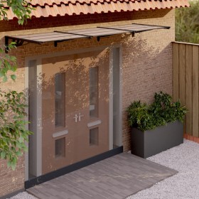 Black polycarbonate door canopy 358.5x90 cm by vidaXL, Awnings - Ref: Foro24-153702, Price: 102,51 €, Discount: %