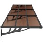 Black polycarbonate door canopy 358.5x90 cm by vidaXL, Awnings - Ref: Foro24-153702, Price: 102,43 €, Discount: %