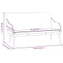 Banco de cuero sintético color capuchino 110x76x80 cm de vidaXL, Bancos - Ref: Foro24-351435, Precio: 101,08 €, Descuento: %