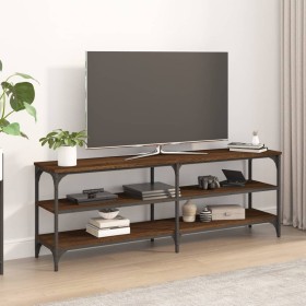 Mueble de TV madera contrachapada marrón roble 140x30x50 cm de vidaXL, Muebles TV - Ref: Foro24-826748, Precio: 64,09 €, Desc...