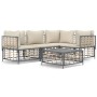 Garden furniture set 5 pieces cushions anthracite PE rattan by vidaXL, Outdoor sofas - Ref: Foro24-3186748, Price: 403,46 €, ...