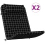 Adirondack Chair Cushions 2 Pcs Black Plaid Oxford Fabric by vidaXL, Cushions for chairs and sofas - Ref: Foro24-361846, Pric...