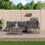 Gartenmöbel-Set 5-teilig mit Kissen Anthrazit PE-Rattan von vidaXL, Outdoor-Sofas - Ref: Foro24-3186749, Preis: 397,57 €, Rab...