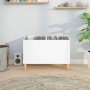 Mueble discos madera contrachapada blanco brillo 74,5x38x48 cm de vidaXL, Almacenamiento para CD y DVD - Ref: Foro24-831959, ...