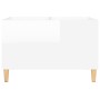 Mueble discos madera contrachapada blanco brillo 74,5x38x48 cm de vidaXL, Almacenamiento para CD y DVD - Ref: Foro24-831959, ...