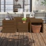 Garden box set 4 pcs solid pine wood gray honey brown by vidaXL, Outdoor storage boxes - Ref: Foro24-3154669, Price: 302,73 €...