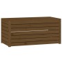 Juego cajas de jardín 4 pzs madera maciza pino gris marrón miel de vidaXL, Cajas de almacenaje para exteriores - Ref: Foro24-...