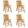 Reclining garden chairs, set of 4, made of solid teak wood. by vidaXL, Garden chairs - Ref: Foro24-3154923, Price: 545,66 €, ...