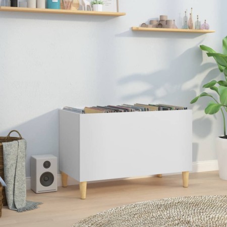 White plywood record cabinet 74.5x38x48 cm by vidaXL, CD and DVD storage - Ref: Foro24-831957, Price: 42,46 €, Discount: %