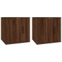 Wall TV cabinets 2 pcs brown oak 40x34.5x40 cm by vidaXL, TV Furniture - Ref: Foro24-816655, Price: 64,99 €, Discount: %