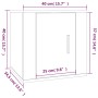 Muebles para TV de pared 2 uds roble marrón 40x34,5x40 cm de vidaXL, Muebles TV - Ref: Foro24-816655, Precio: 64,08 €, Descue...