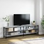 Sonoma gray metal and plywood TV cabinet 180x30x50 cm by vidaXL, TV Furniture - Ref: Foro24-826757, Price: 67,13 €, Discount: %