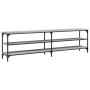 Mueble TV metal y madera contrachapada gris Sonoma 180x30x50 cm de vidaXL, Muebles TV - Ref: Foro24-826757, Precio: 72,55 €, ...