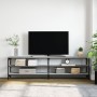 Mueble TV metal y madera contrachapada gris Sonoma 180x30x50 cm de vidaXL, Muebles TV - Ref: Foro24-826757, Precio: 72,55 €, ...