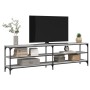 Sonoma gray metal and plywood TV cabinet 180x30x50 cm by vidaXL, TV Furniture - Ref: Foro24-826757, Price: 67,13 €, Discount: %