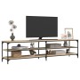 Mueble TV metal y madera contrachapada roble Sonoma 200x30x50cm de vidaXL, Muebles TV - Ref: Foro24-826760, Precio: 98,16 €, ...