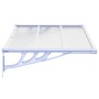 Graues und transparentes Polycarbonat-Türvordach, 122 x 90 cm von vidaXL, Markisen - Ref: Foro24-153690, Preis: 60,27 €, Raba...